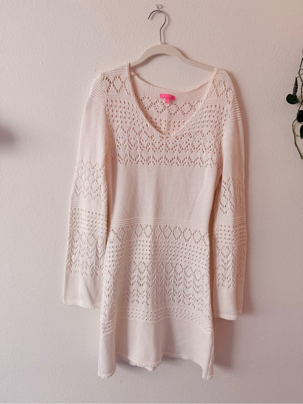 Sugar Thrillz Cream Crochet Knit Sweater